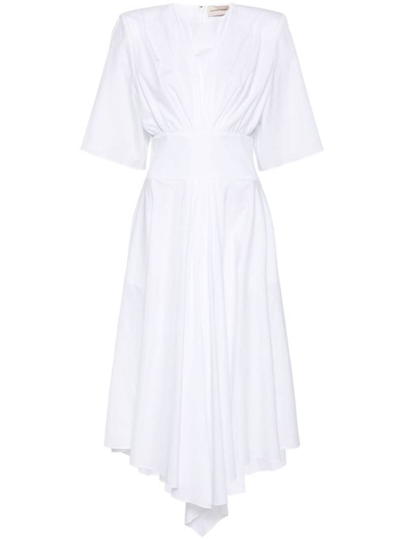 Alexandre Vauthier poplin shoulder-pads midi dress - White von Alexandre Vauthier