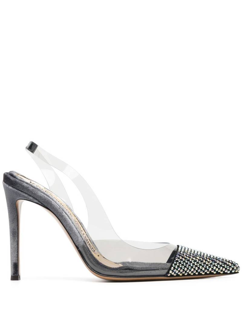 Alexandre Vauthier rhinestone-embellished slingback pumps - White von Alexandre Vauthier