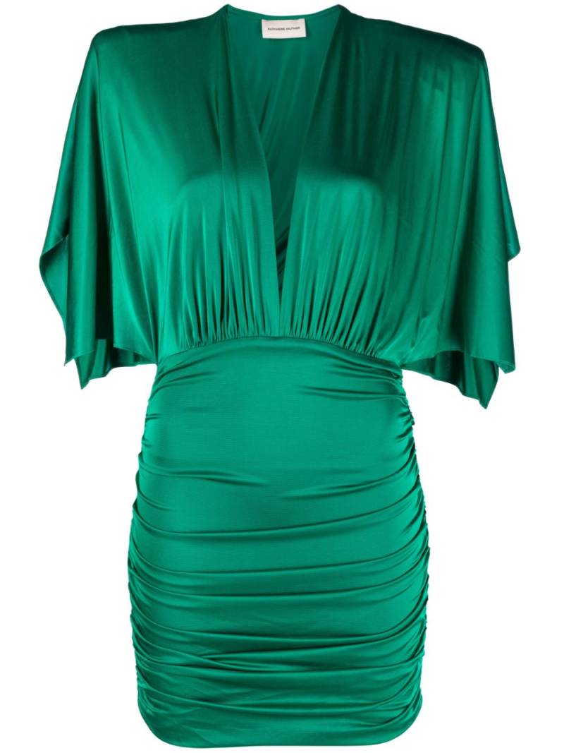 Alexandre Vauthier ruched V-neck minidress - Green von Alexandre Vauthier