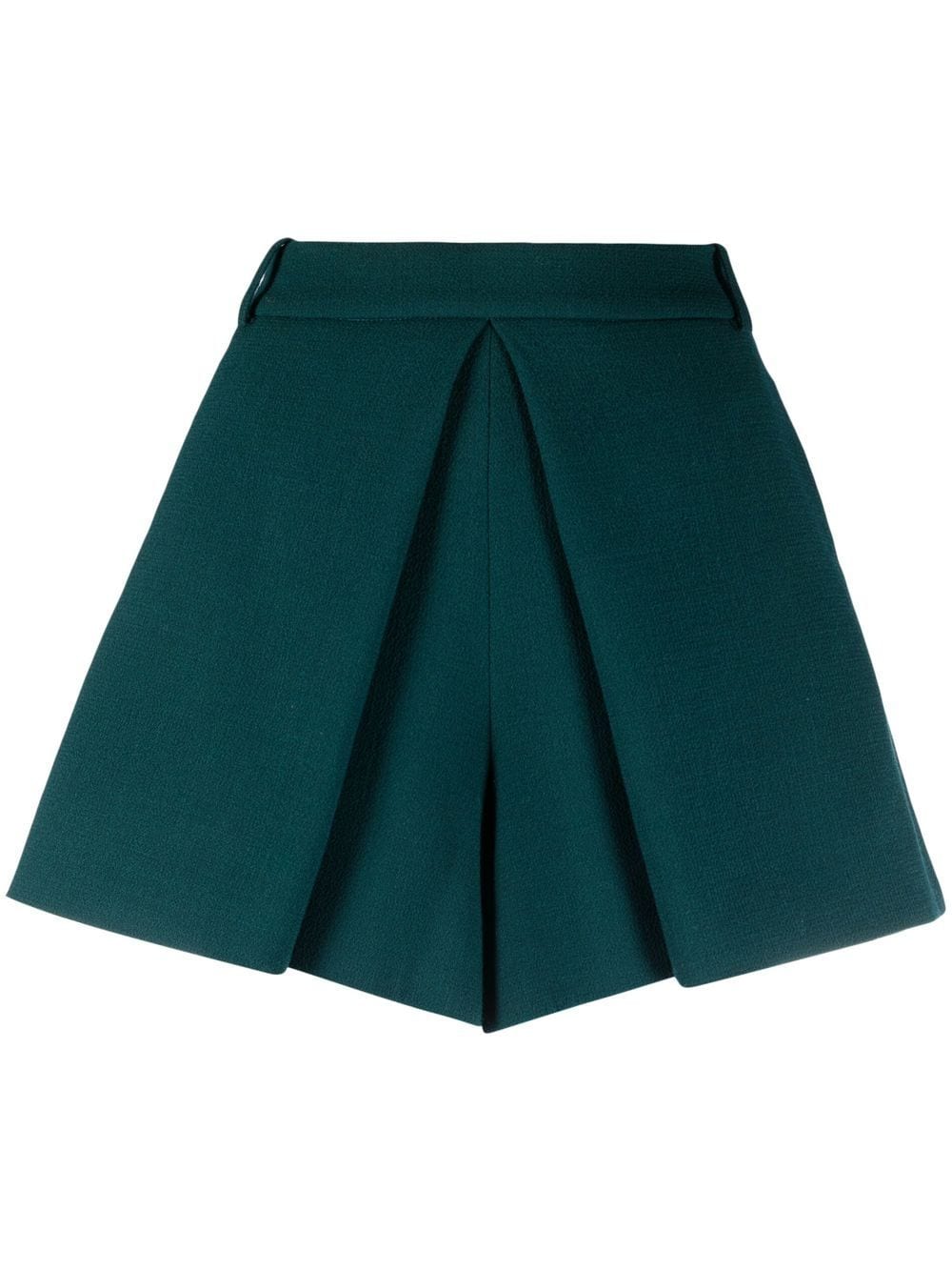 Alexandre Vauthier tailored pleated high-waisted shorts - Green von Alexandre Vauthier