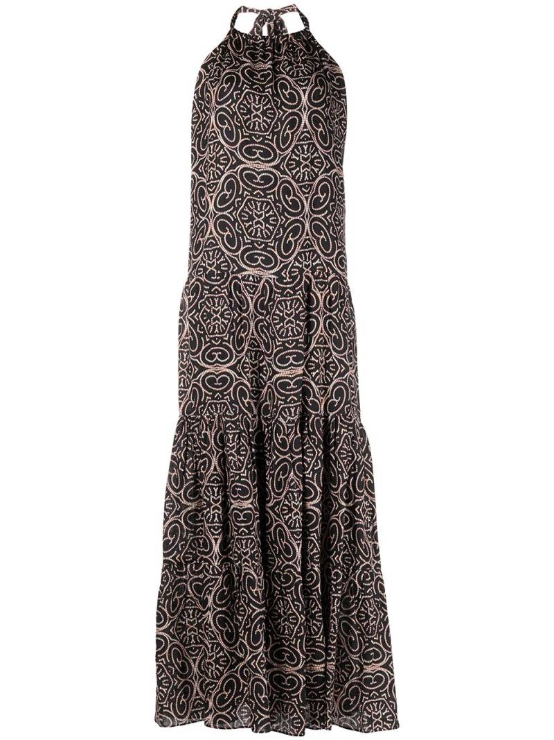 Alexis Galya geometric-print maxi dress - Neutrals von Alexis