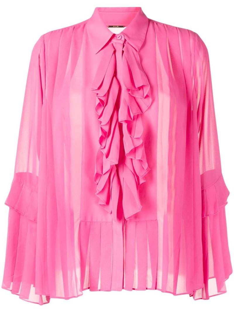 Alexis ruffled long-sleeve blouse - Pink von Alexis