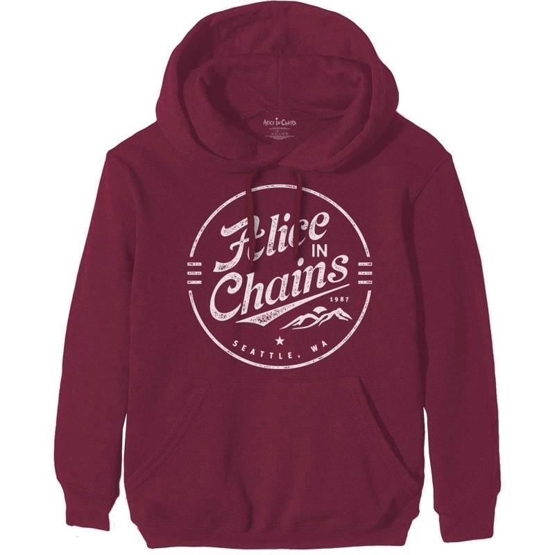 Hoodie Zum Überziehen Logo Damen Bordeaux S von Alice In Chains