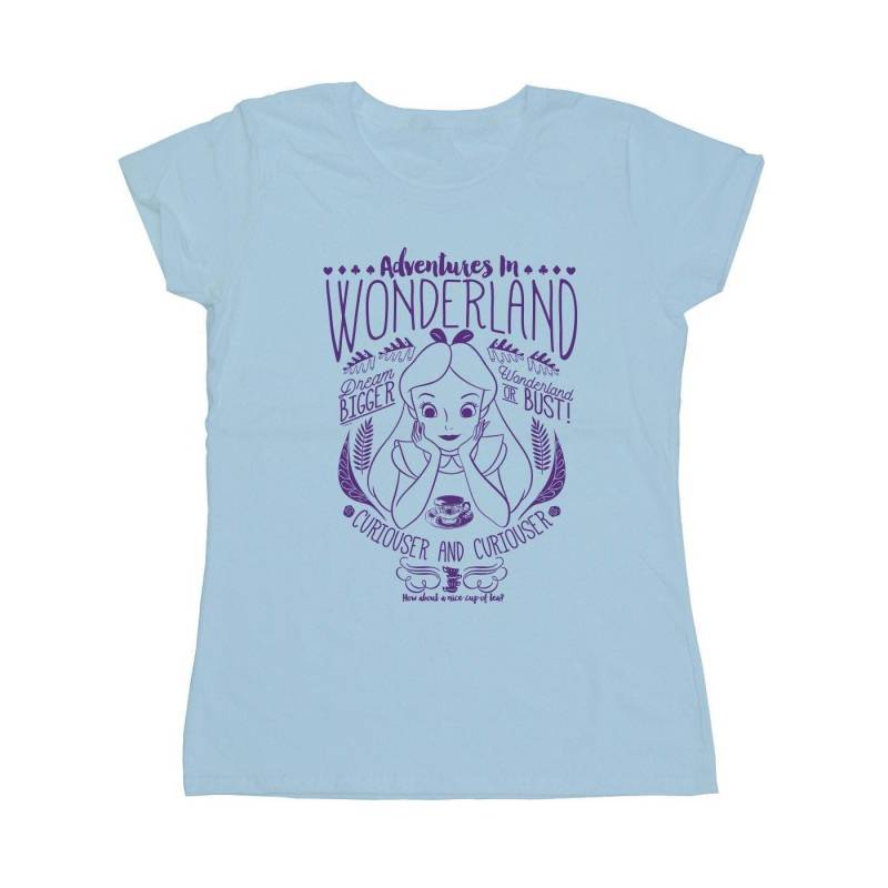 Alice in Wonderland - Adventures TShirt, für Damen, Blau, Größe L von Alice in Wonderland