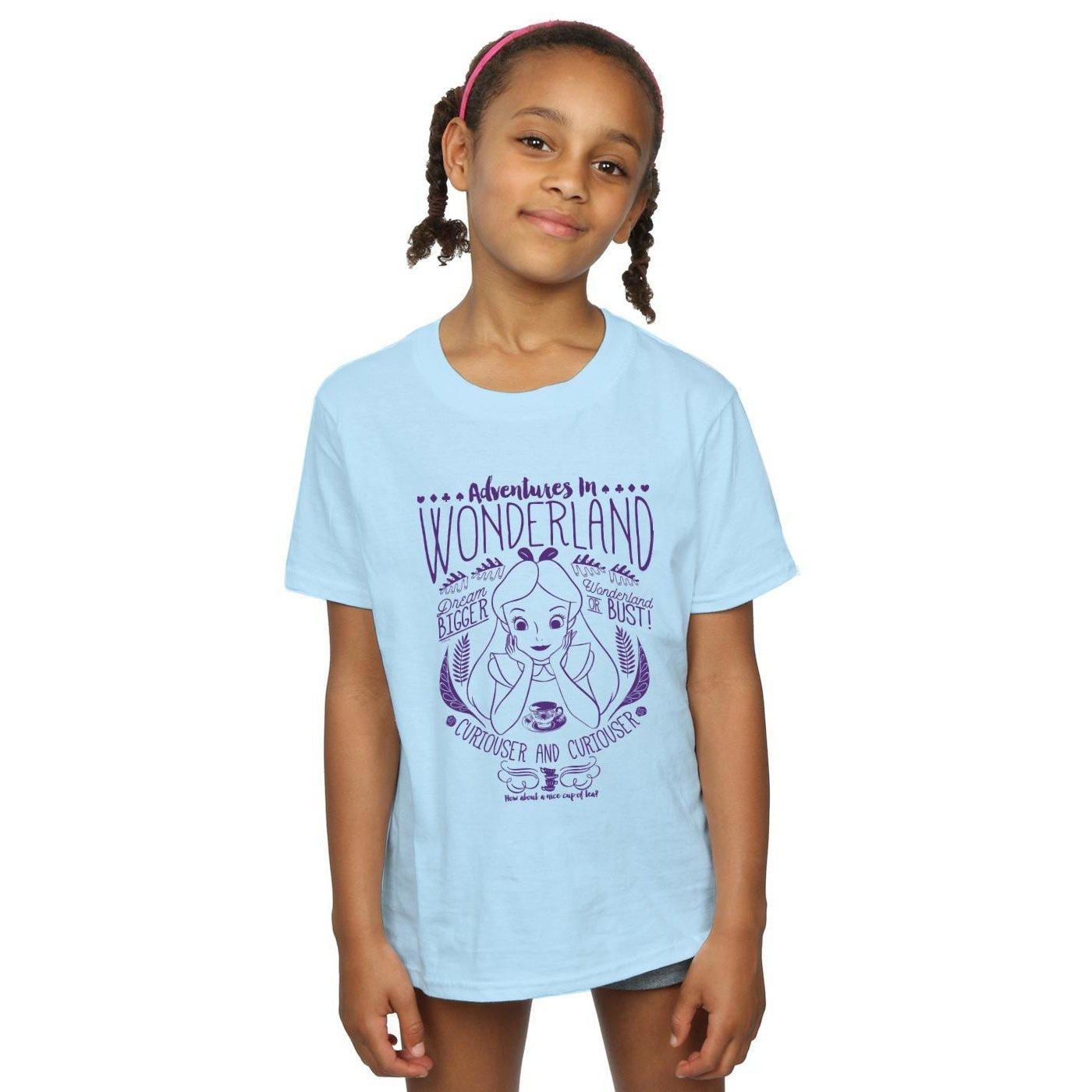 Adventures Tshirt Mädchen Blau 116 von Alice in Wonderland