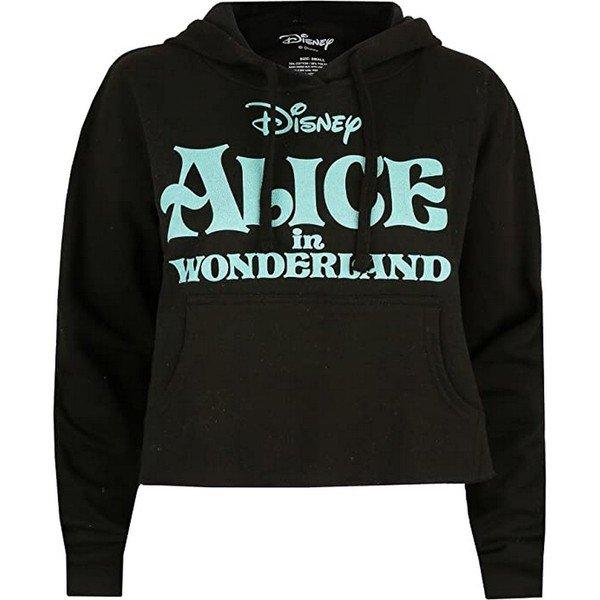 Kurzes Hoodie Damen Schwarz S von Alice in Wonderland