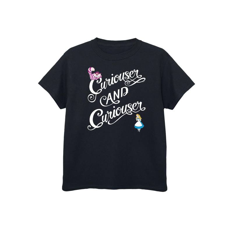 Curiouser And Curiouser Tshirt Mädchen Grau 104 von Alice in Wonderland