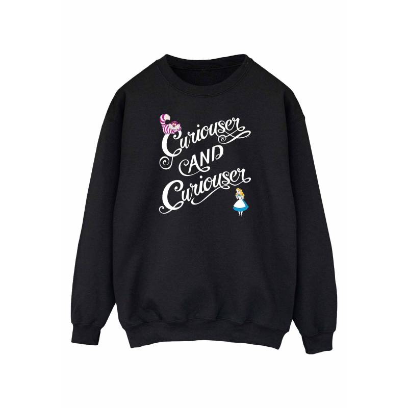 Curiouser Sweatshirt Damen Schwarz L von Alice in Wonderland