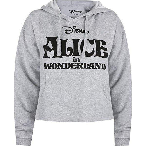 Kurzes Hoodie Damen Grau M von Alice in Wonderland