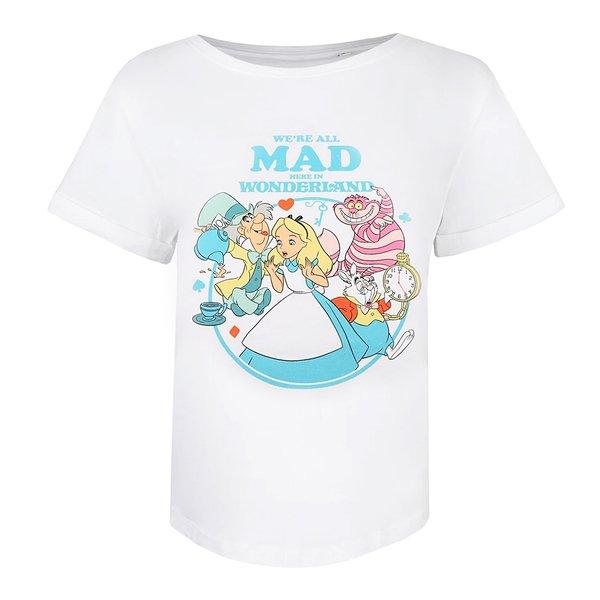 We're All Mad Tshirt Damen Weiss M von Alice in Wonderland