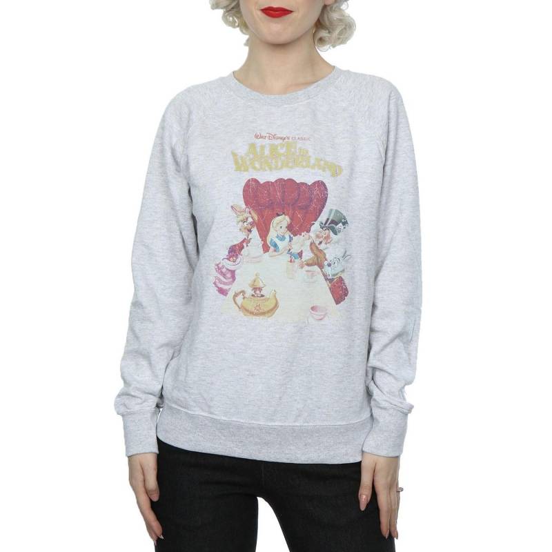 Poster Sweatshirt Damen Grau S von Alice in Wonderland