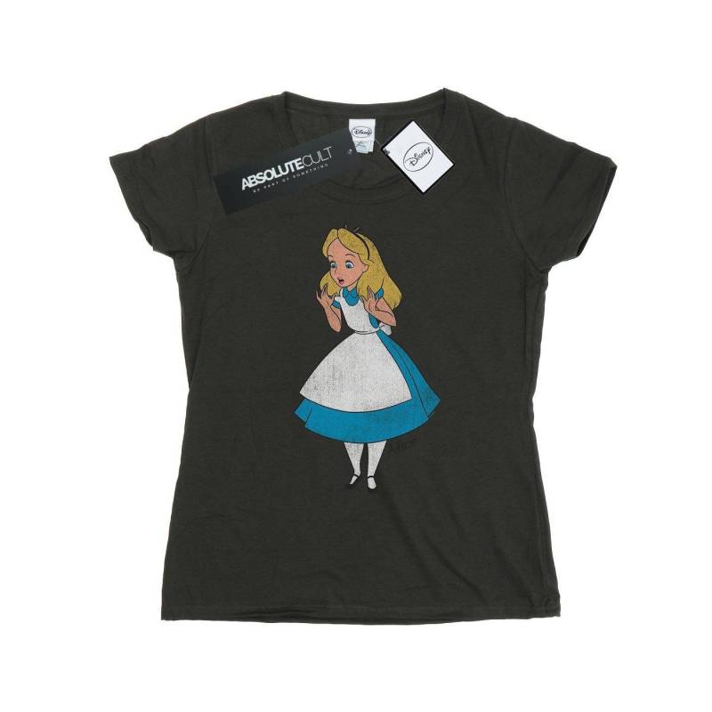 Tshirt Damen Taubengrau L von Alice in Wonderland