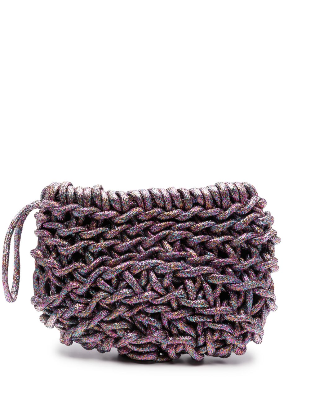 Alienina Vero interwoven clutch - Purple von Alienina