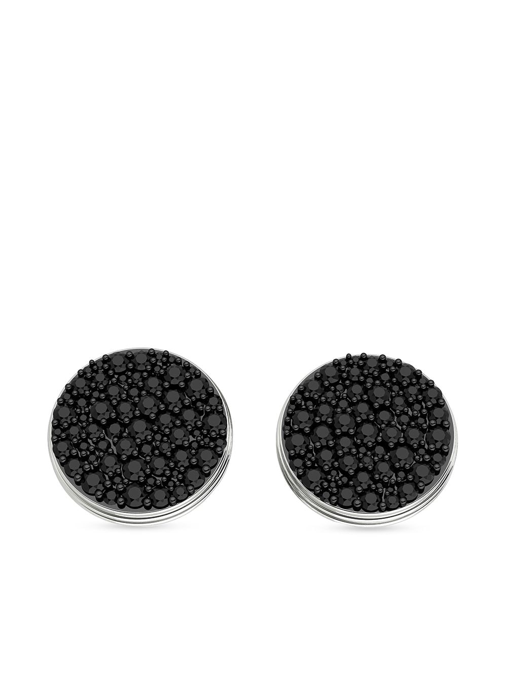 ALINKA 18kt white gold BLACK CAVIAR black diamond studs - Silver von ALINKA