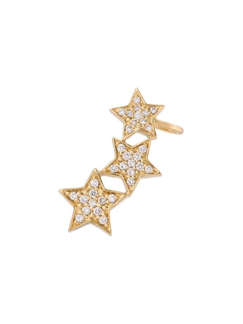 ALINKA STASIA diamond triple star left ear cuff - Metallic von ALINKA