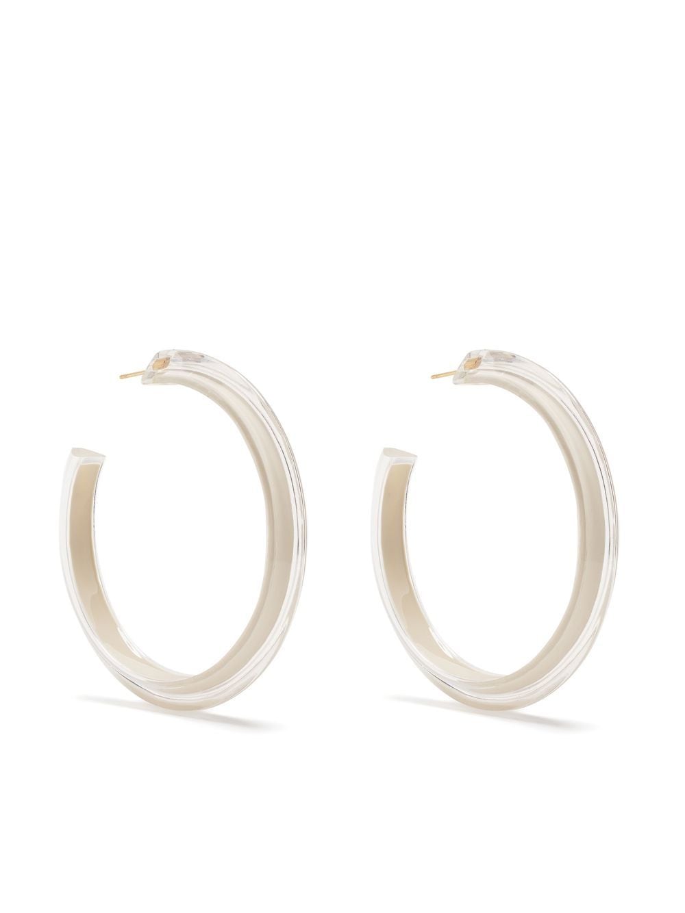 Alison Lou Medium Jelly Hoop earrings - White von Alison Lou