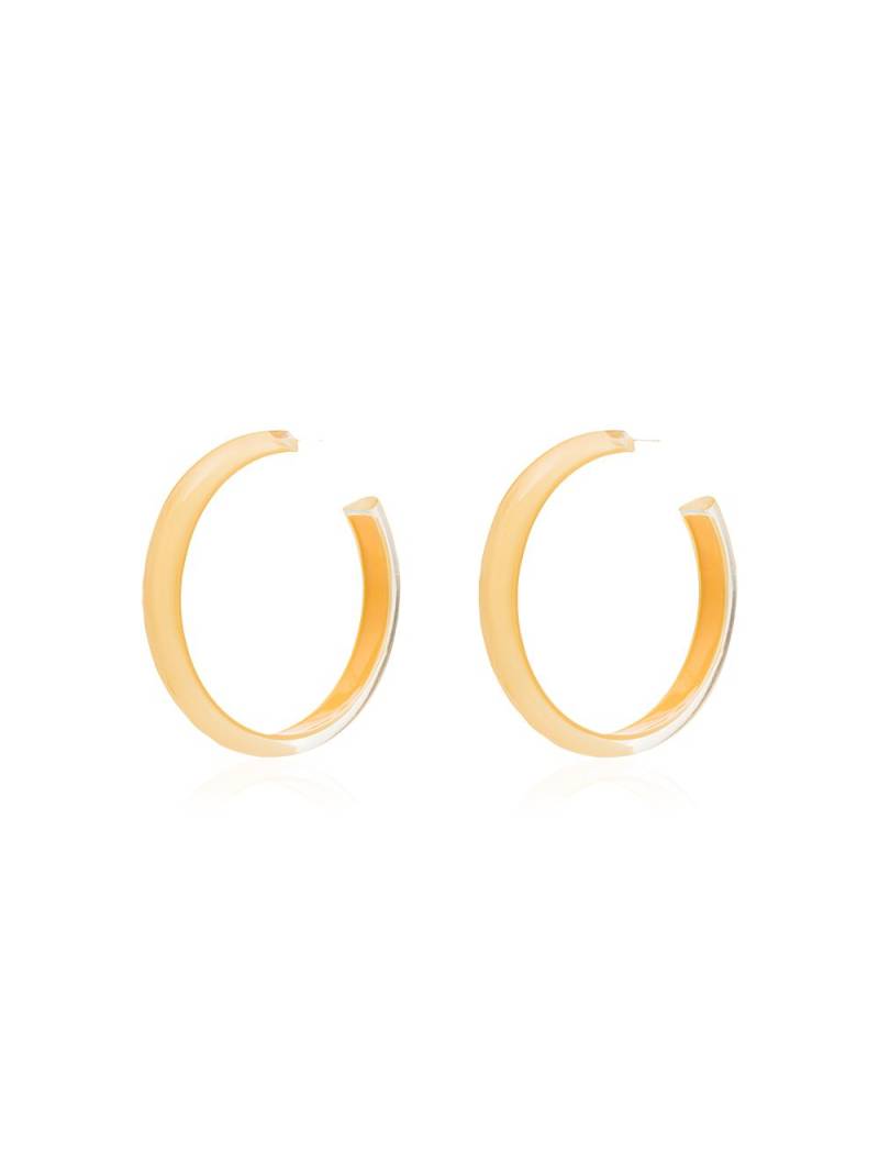 Alison Lou medium Loucite jelly hoop earrings - Yellow von Alison Lou