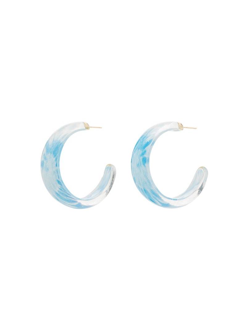 Alison Lou tie-dye jelly hoop earrings - Blue von Alison Lou