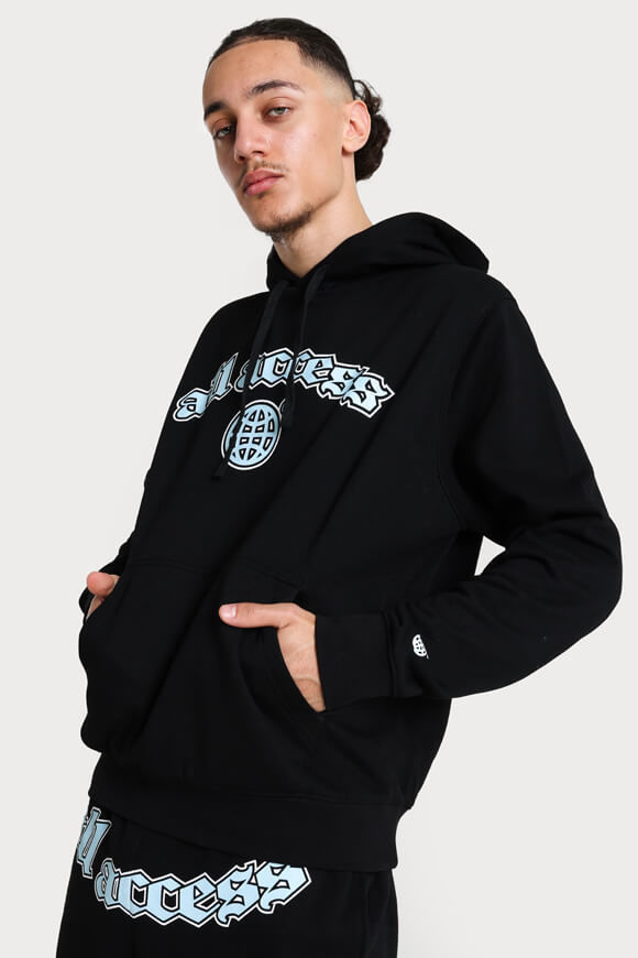 All Access Kapuzensweatshirt | Schwarz + Hellblau | Herren  | L von All Access