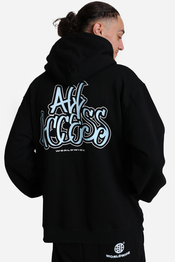 All Access Kapuzensweatshirt | Schwarz + Hellblau | Herren  | M von All Access