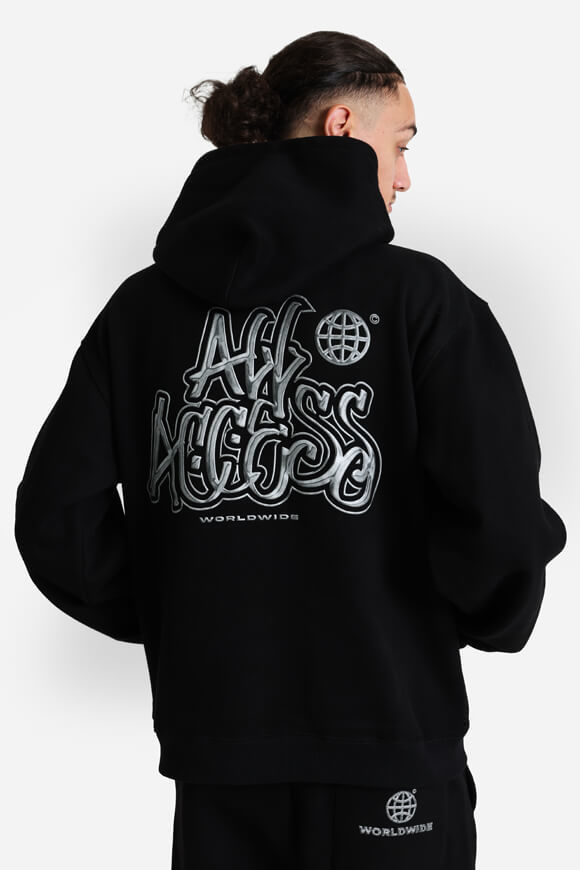 All Access Kapuzensweatshirt | Schwarz + Silber | Herren  | L von All Access