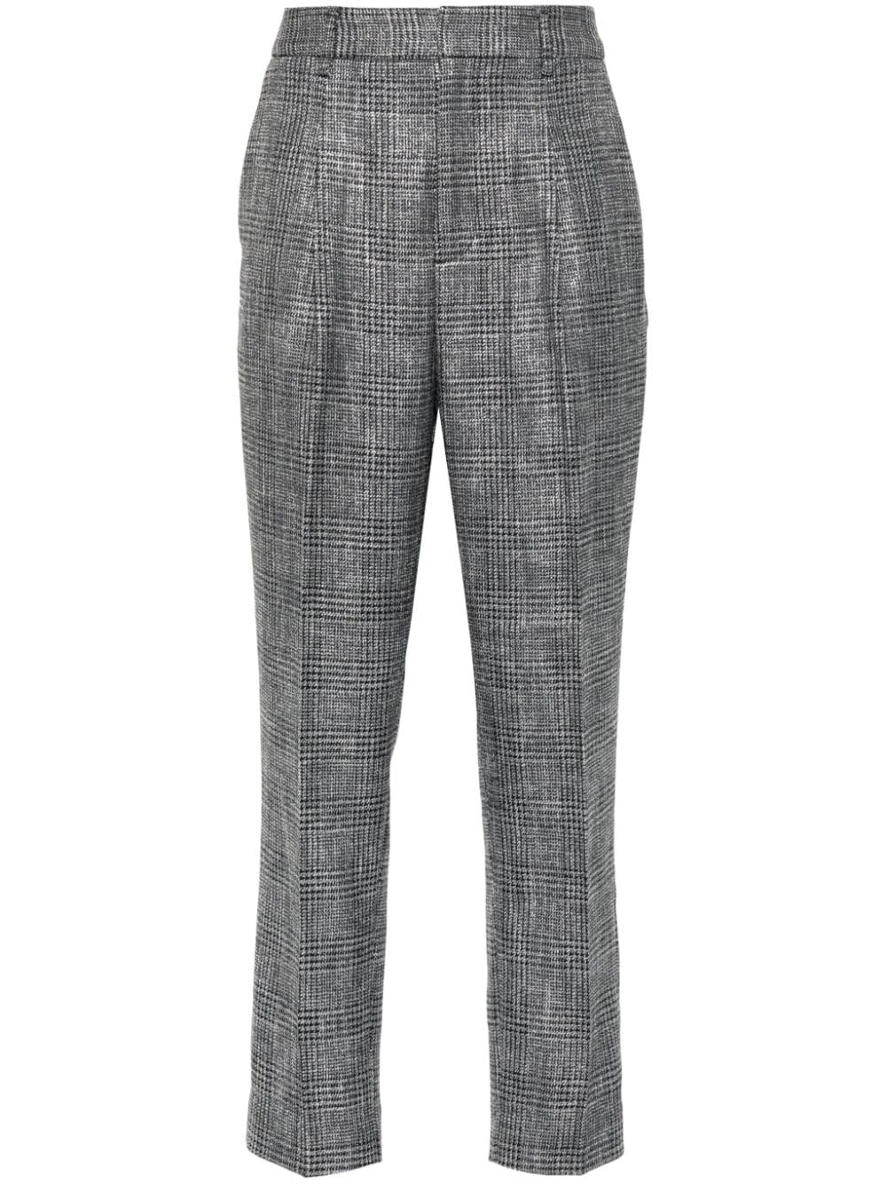 AllSaints Astrid houndstooth-pattern tapered trousers - Grey von AllSaints