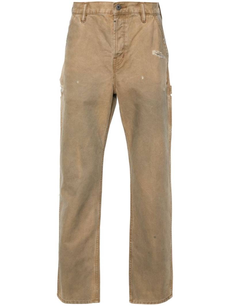 AllSaints Carpenter distressed canvas trousers - Neutrals von AllSaints