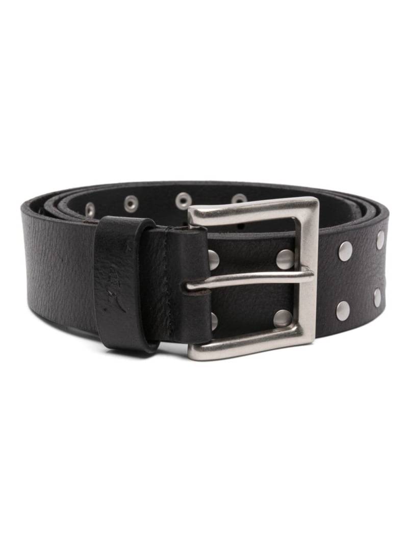 AllSaints Carver studded leather belt - Black von AllSaints