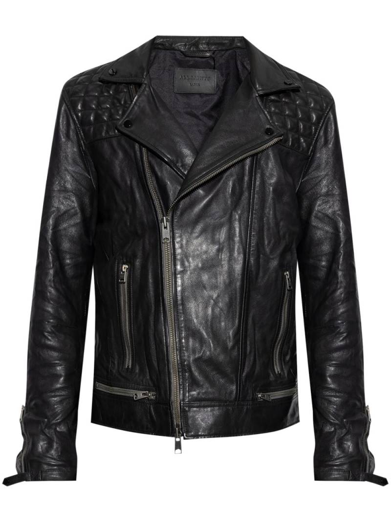 AllSaints Conroy leather jacket - Blue von AllSaints