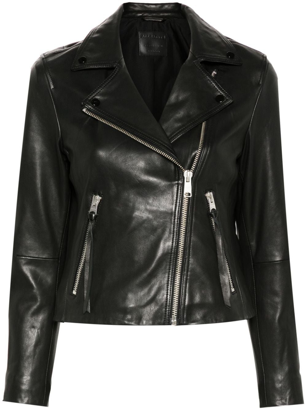 AllSaints Dalby leather jacket - Black von AllSaints