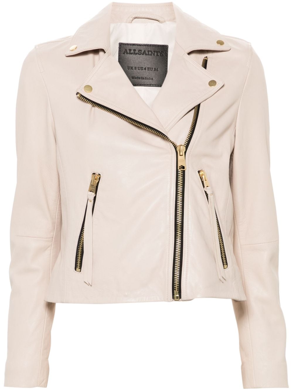 AllSaints Dalby leather jacket - Neutrals von AllSaints