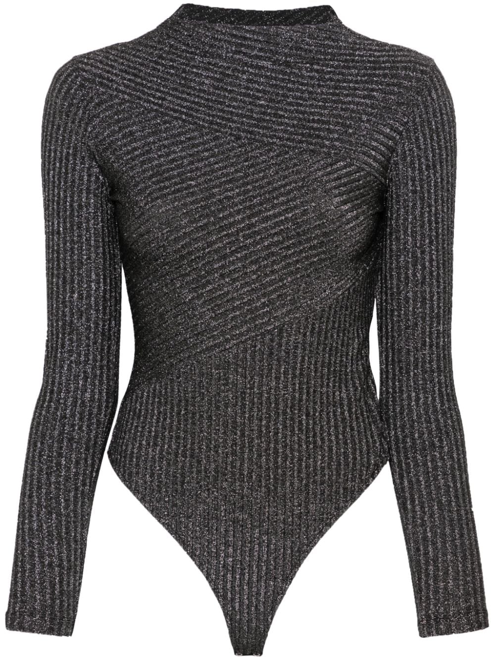 AllSaints Gia ribbed bodysuit - Silver von AllSaints