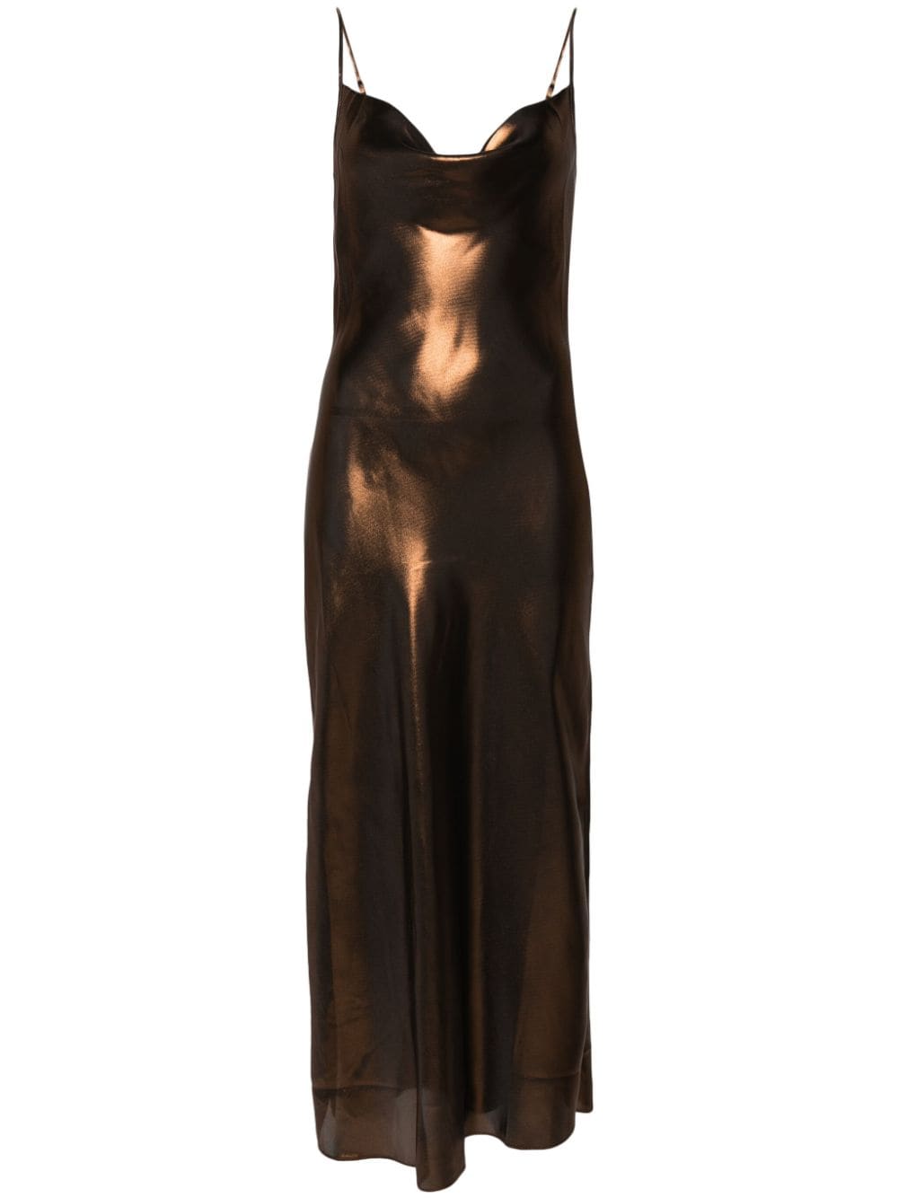 AllSaints Hadley midi slip dress - Gold von AllSaints