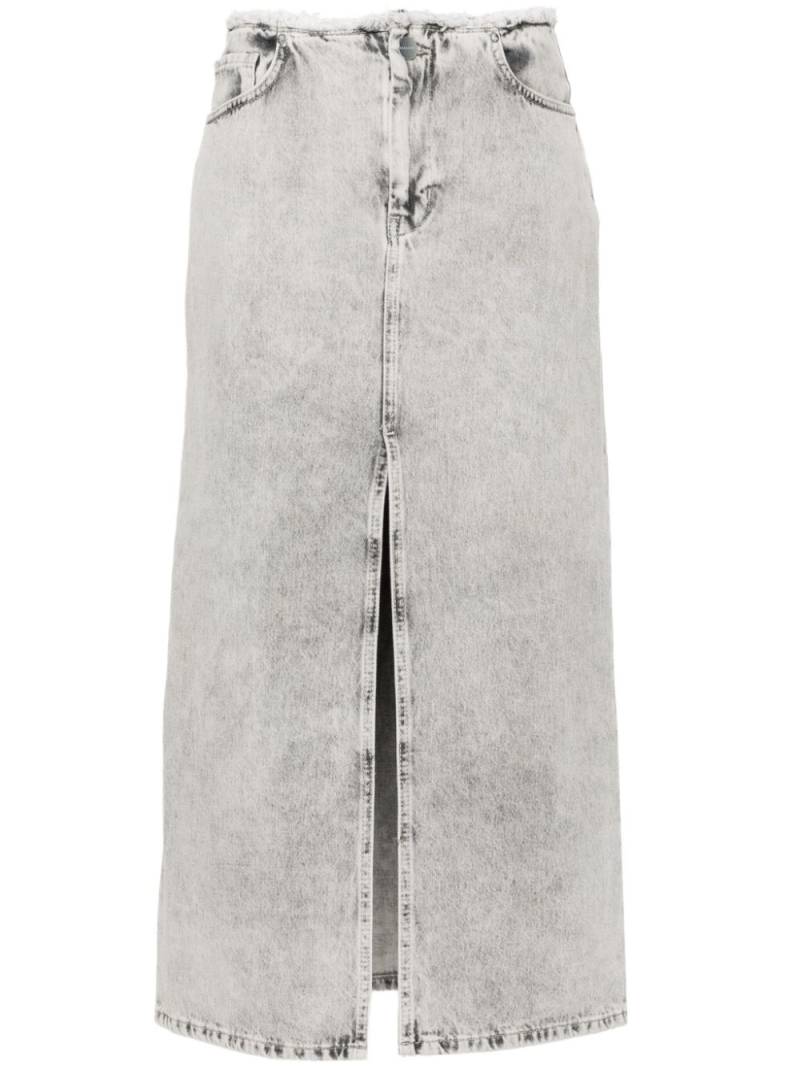 AllSaints Honor denim midi skirt - Grey von AllSaints