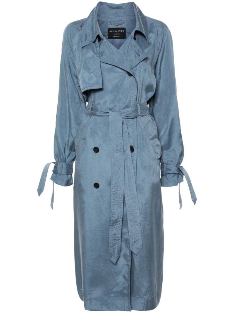 AllSaints Kikki belted trench coat - Blue von AllSaints