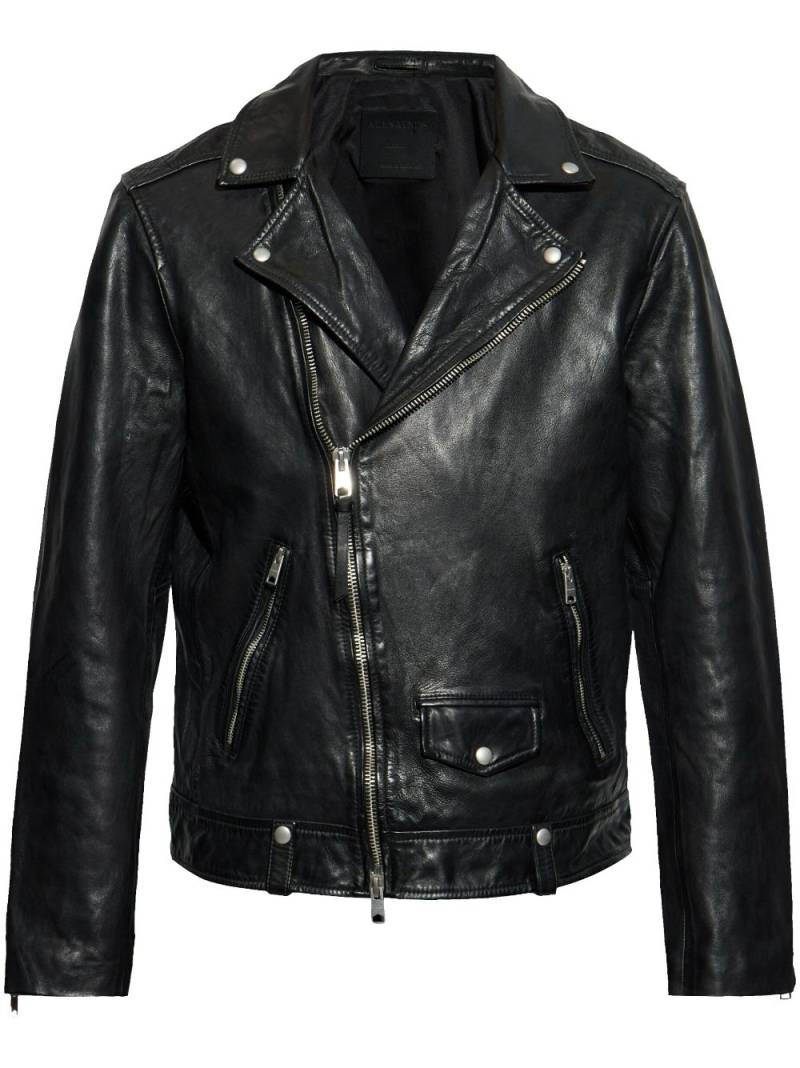 AllSaints Milo biker jacket - Black von AllSaints