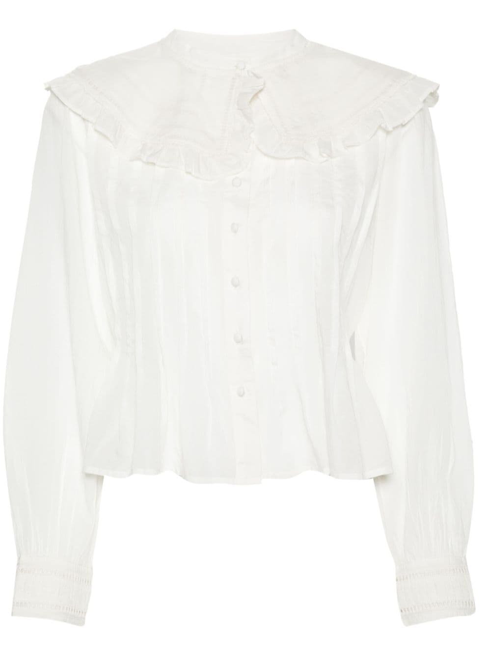 AllSaints Olea pintuck shirt - White von AllSaints