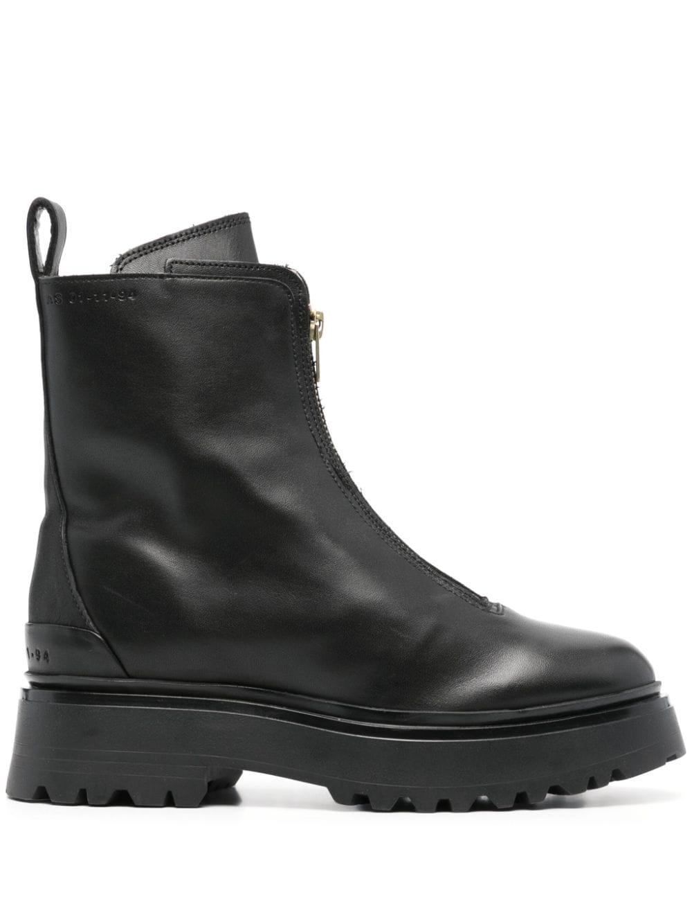 AllSaints Ophelia leather zipped boots - Black von AllSaints