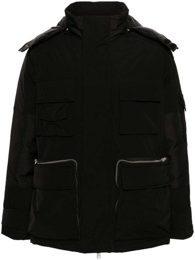 AllSaints Orbit hooded puffer jacket - Black von AllSaints