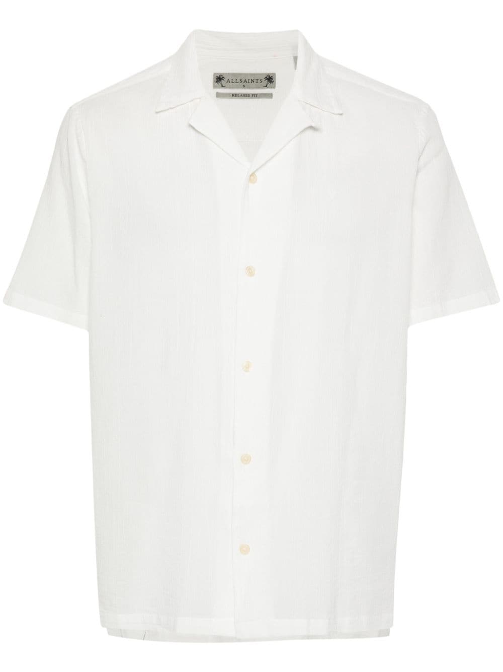 AllSaints Valley crinkled shirt - White von AllSaints