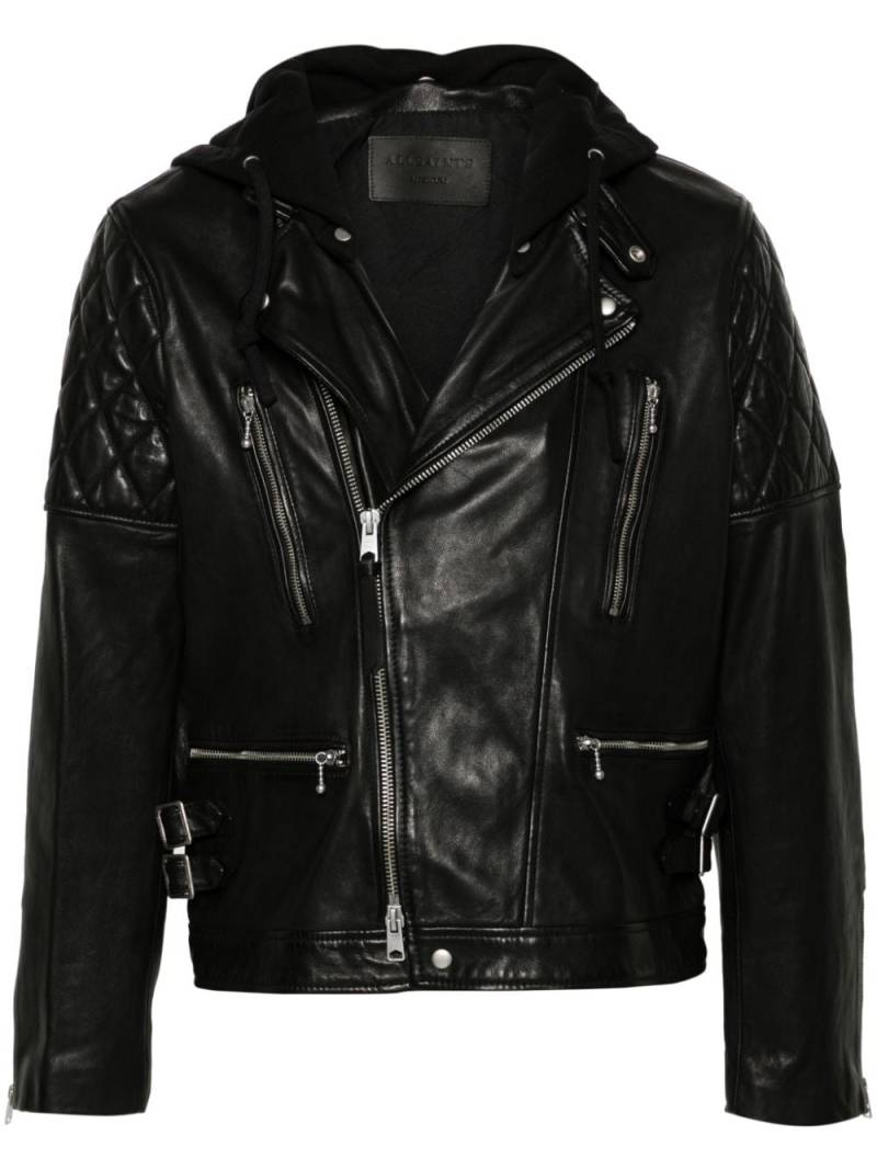 AllSaints Whitson leather biker jacket - Black von AllSaints