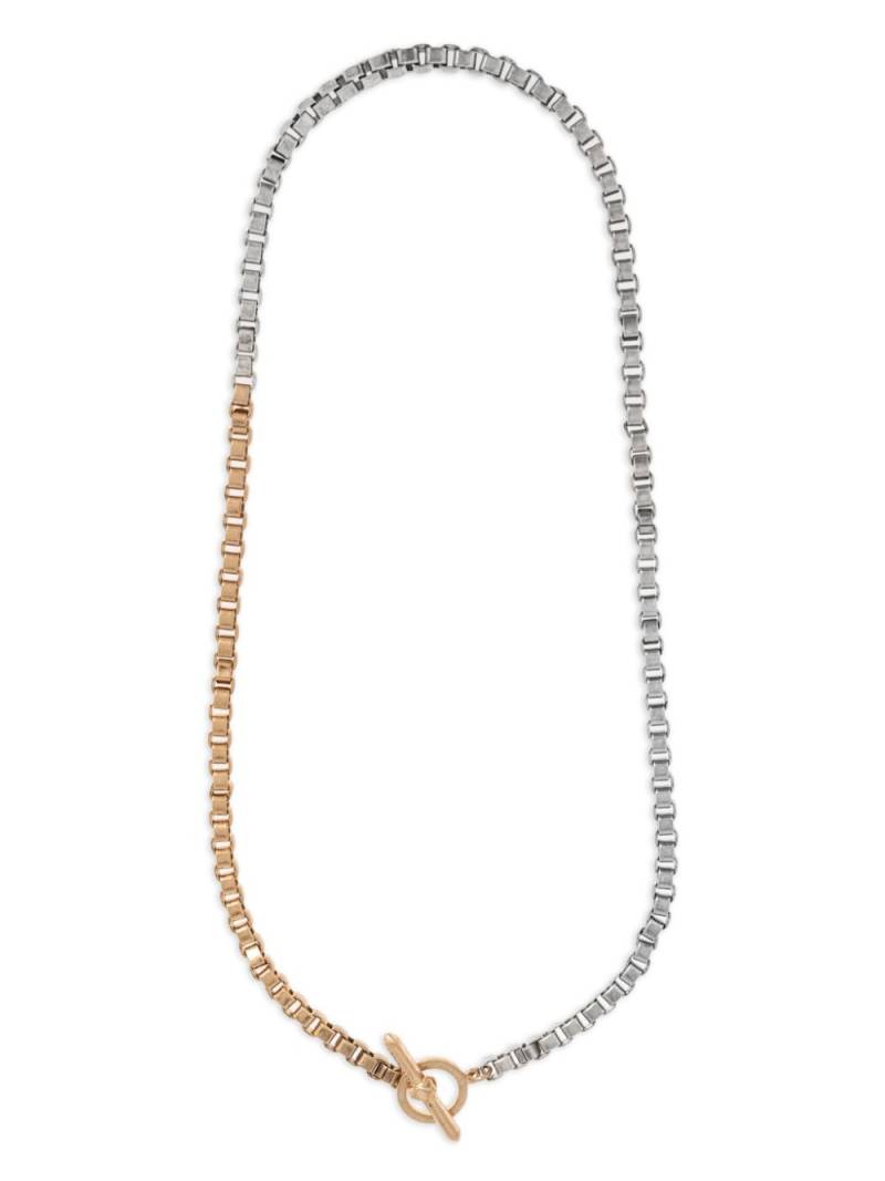 AllSaints box-chain two-tone necklace - Silver von AllSaints