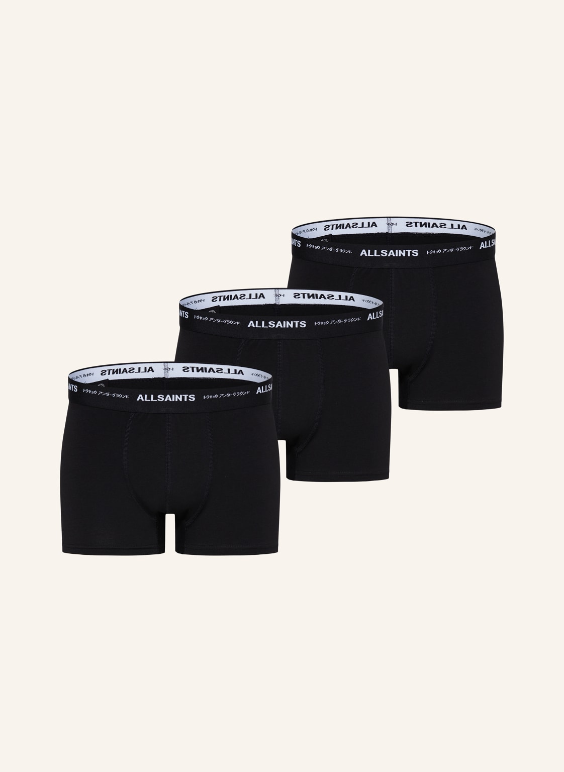 Allsaints 3er-Pack Boxershorts Underground schwarz von AllSaints