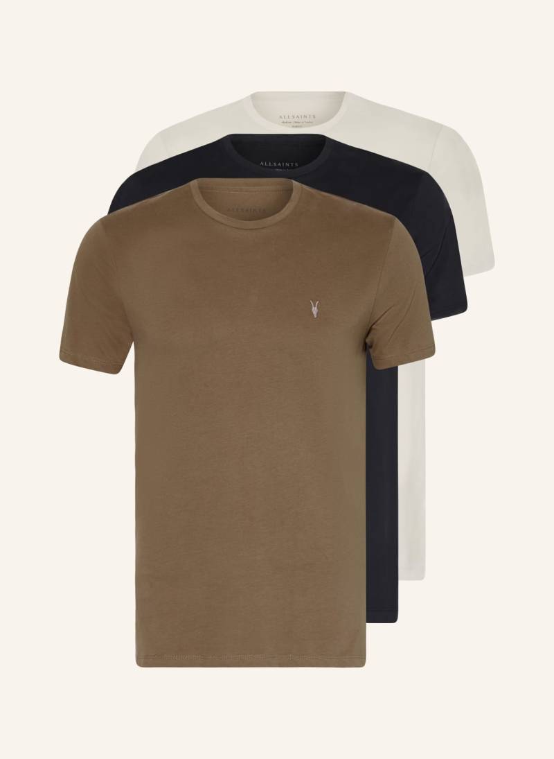 Allsaints 3er-Pack T-Shirts Tonic beige von AllSaints