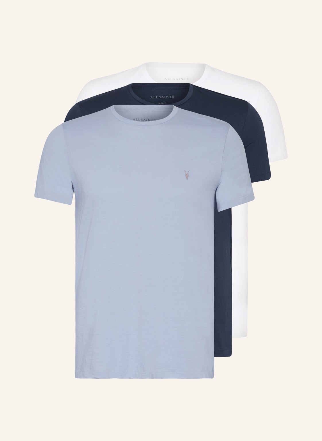 Allsaints 3er-Pack T-Shirts Tonic blau von AllSaints