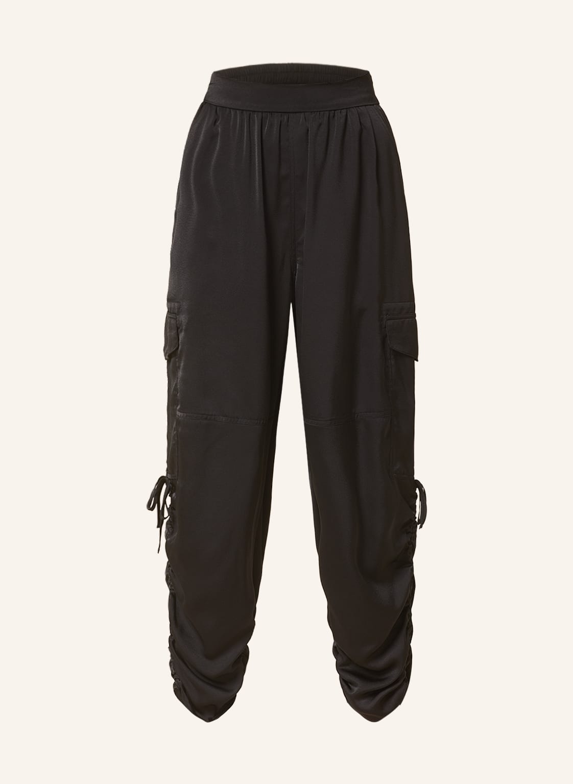 Allsaints 7/8-Cargohose Kaye Aus Satin schwarz von AllSaints