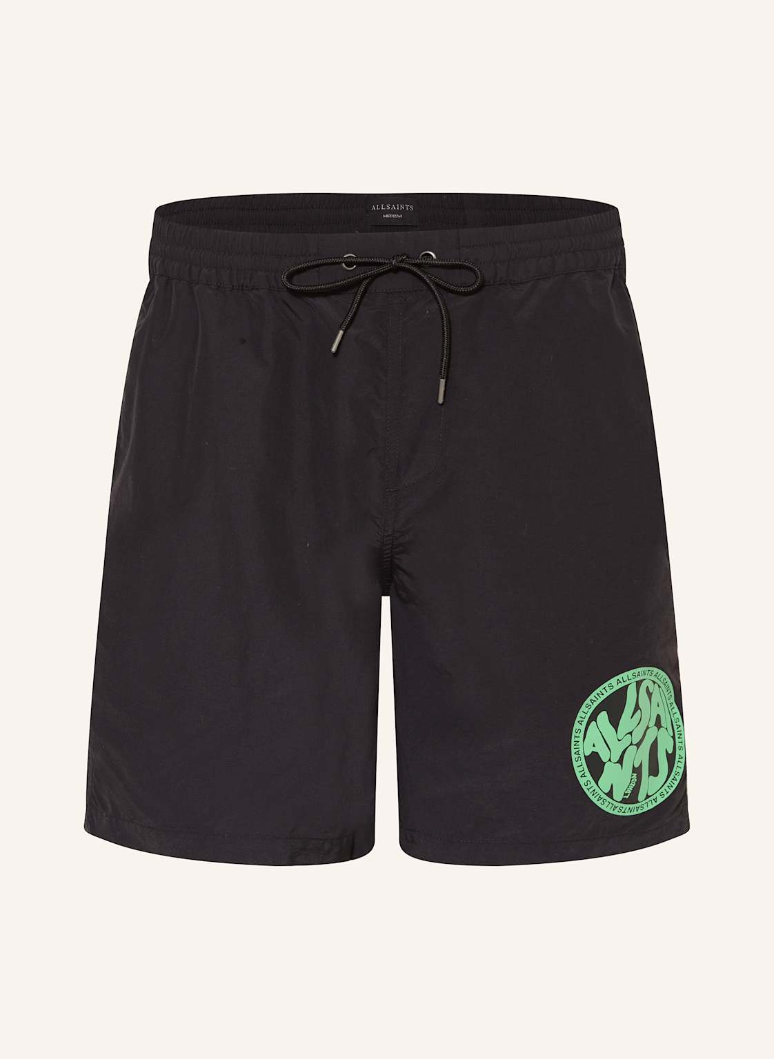 Allsaints Badeshorts Distortion schwarz von AllSaints