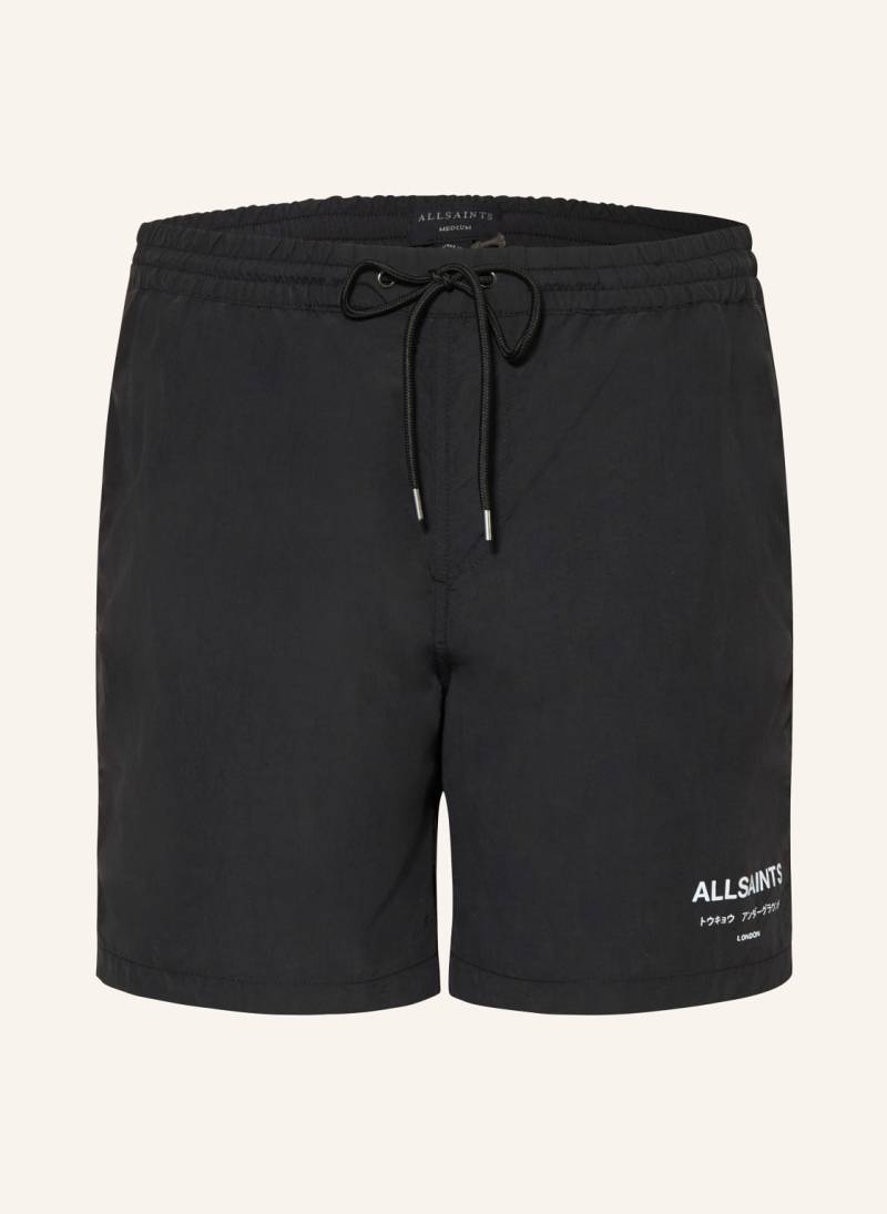 Allsaints Badeshorts Underground schwarz von AllSaints