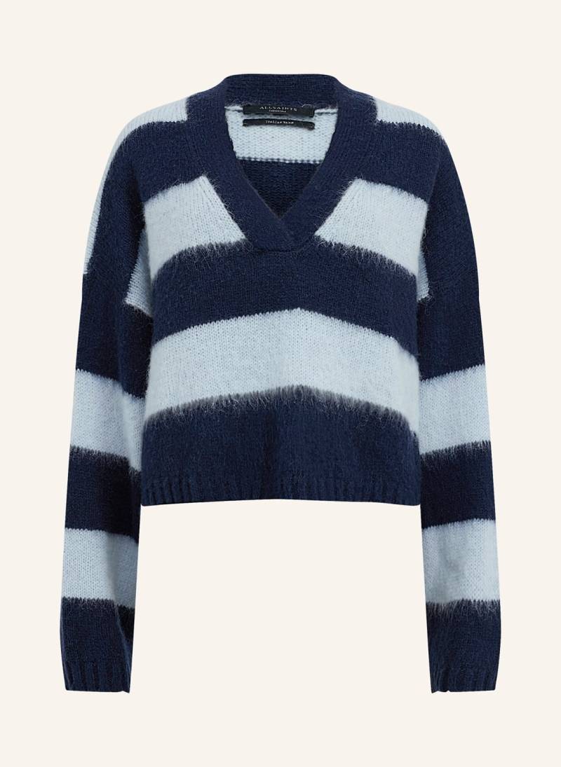 Allsaints Cropped-Pullover Lou blau von AllSaints