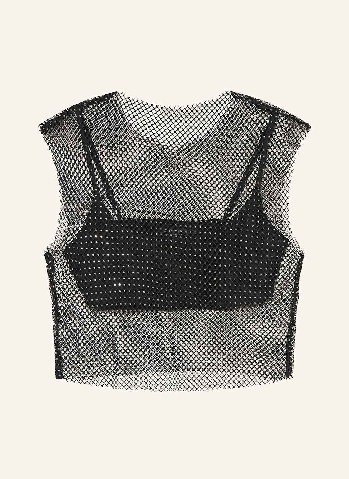 Allsaints Cropped-Top Calytrix Mit Schmucksteinen schwarz von AllSaints